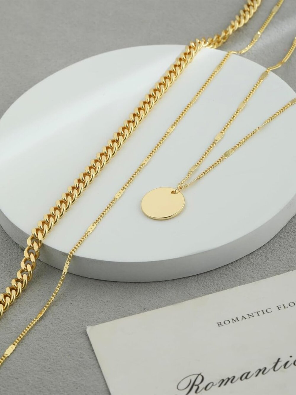 14K Gold Plated Layering Necklaces For Women Gold Necklace Set, Cuban Link, Snak - Picture 8 of 9